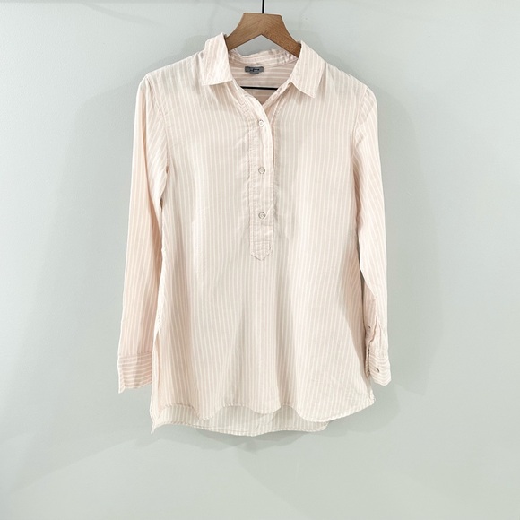 Aerie Quarter Button Tunic Pink Stripe Size XS - Picture 1 of 5